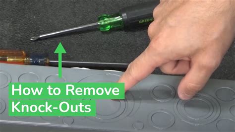 electrical outlet box with punch outs|knock out electrical box removal.